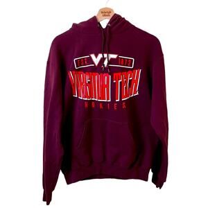 Virginia Tech Hokies Champion Hoodie Sweatshirt Men's SZ MEDIUM Burgundy VT